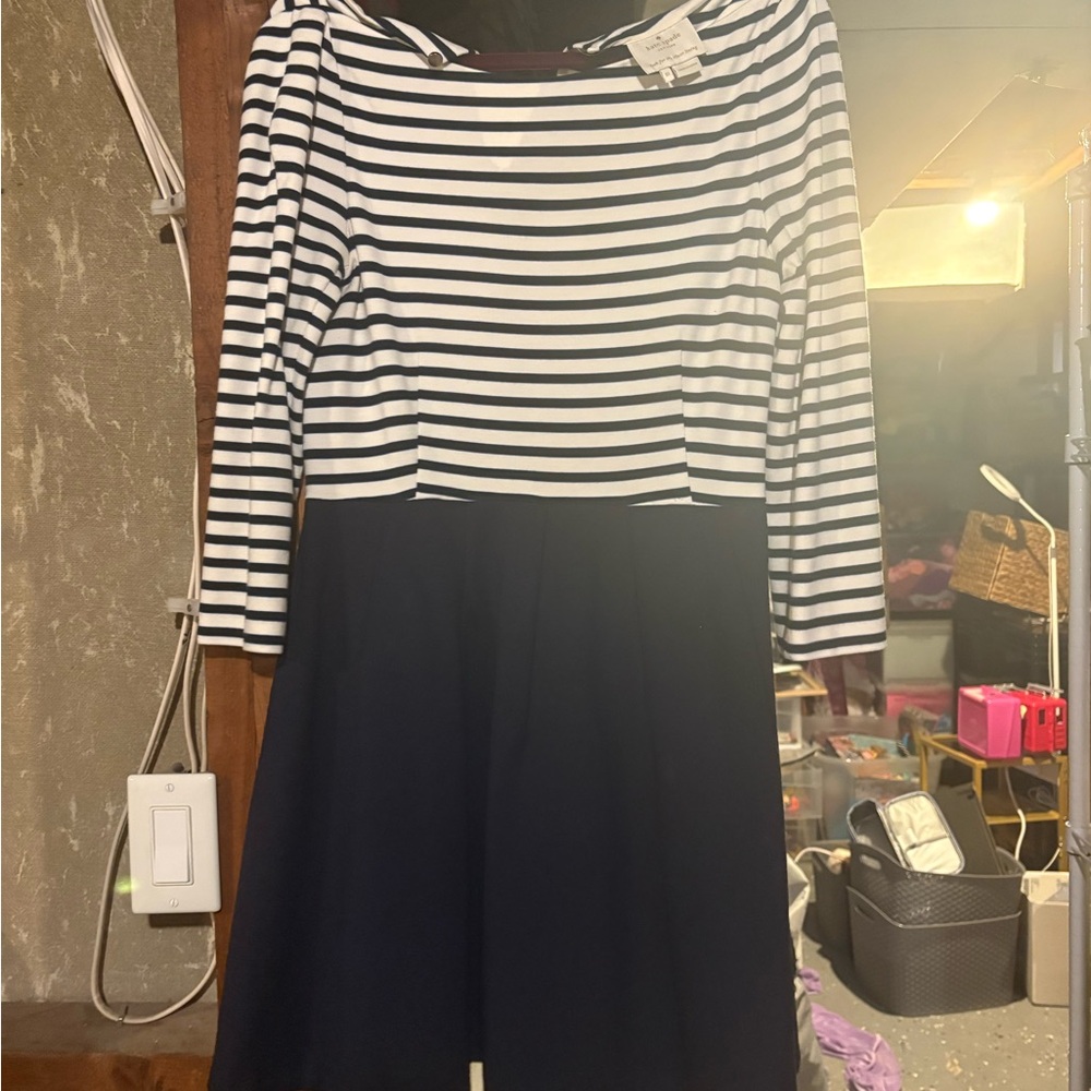 Kate Spade Navy and White Striped Dress